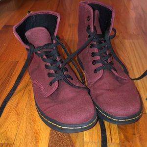 Maroon Dr. Martens